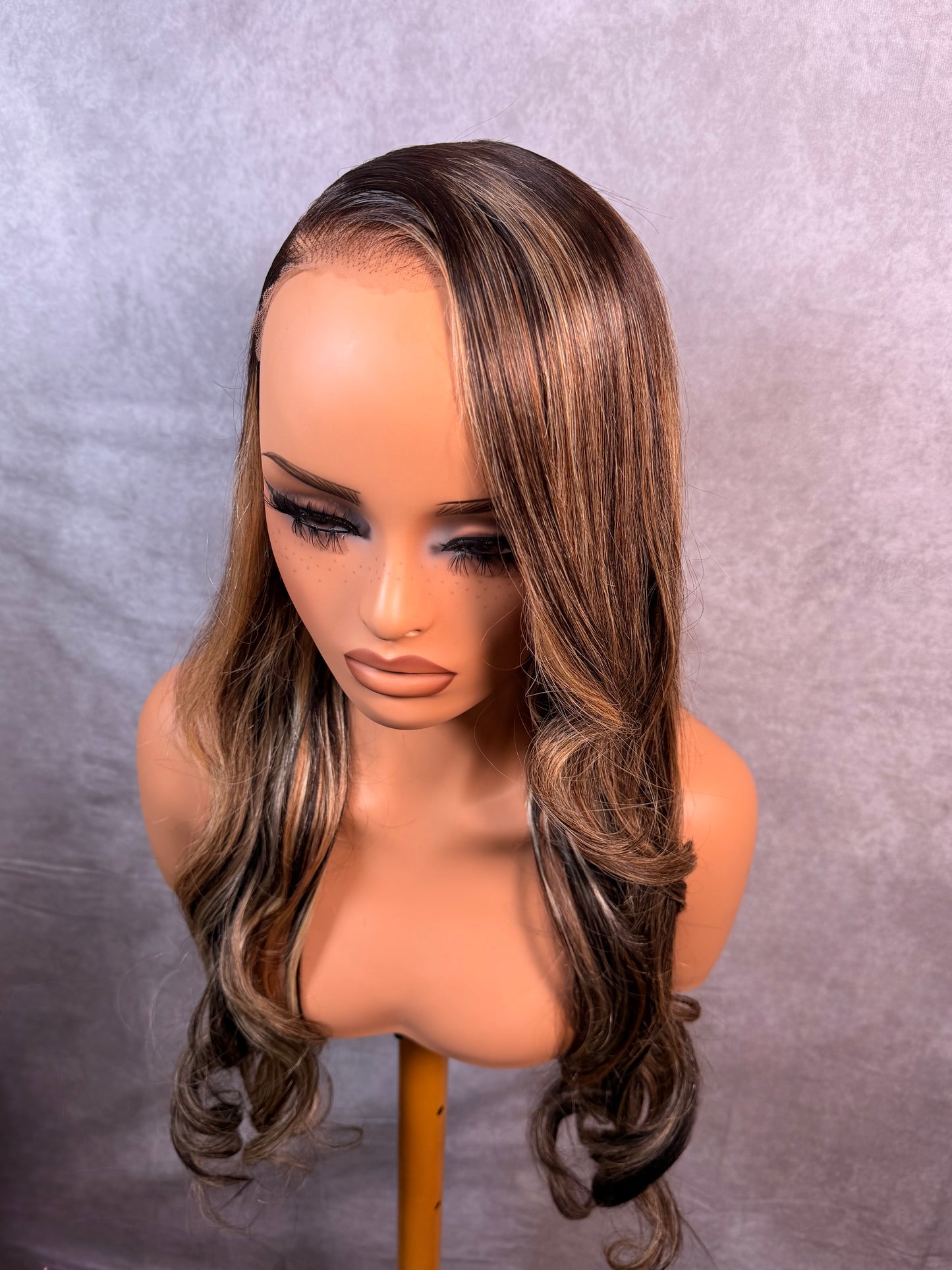 Unit #002 Balayage With Blonde Highlights  26” Side Part 13x6 HD Lace Glueless