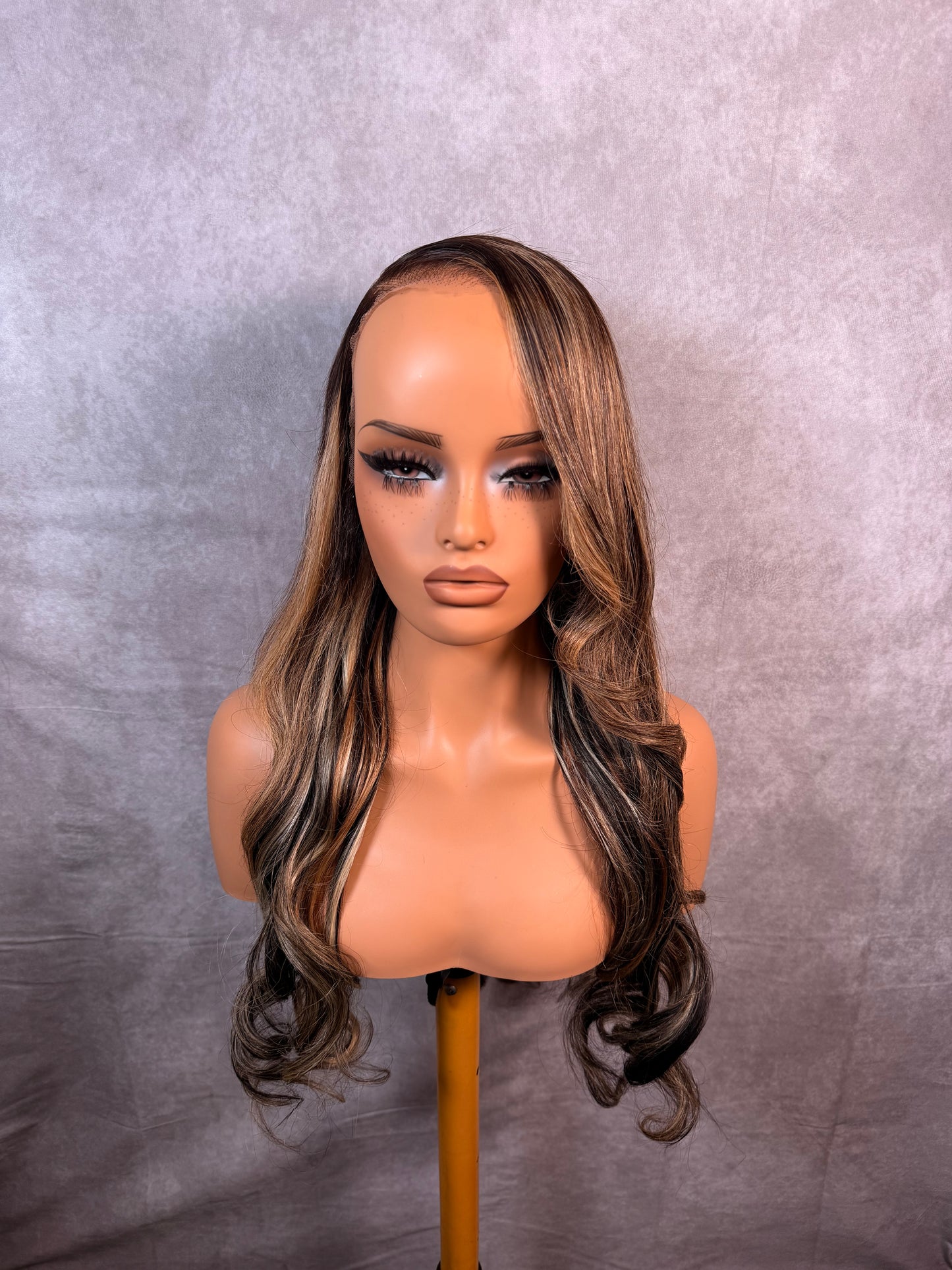 Unit #002 Balayage With Blonde Highlights  26” Side Part 13x6 HD Lace Glueless
